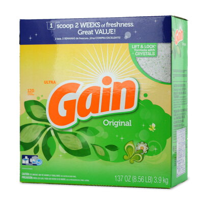 gain ゲイン洗濯洗剤 粉末 オリジナル 120回分   / 137oz ランドリーパウダー洗剤p&g輸入洗剤